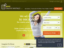 Tablet Screenshot of domycreativewritings.com
